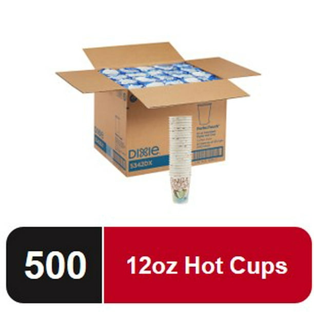 Dixie PerfecTouch 12 Oz 5342DX, 500 Cups Georgia-Pacific Insulated Paper Hot Coffee Cup by GP PRO .1 Pack Coffee Haze 25 Cups Per Sleeve, 20 Sleeves Per Case